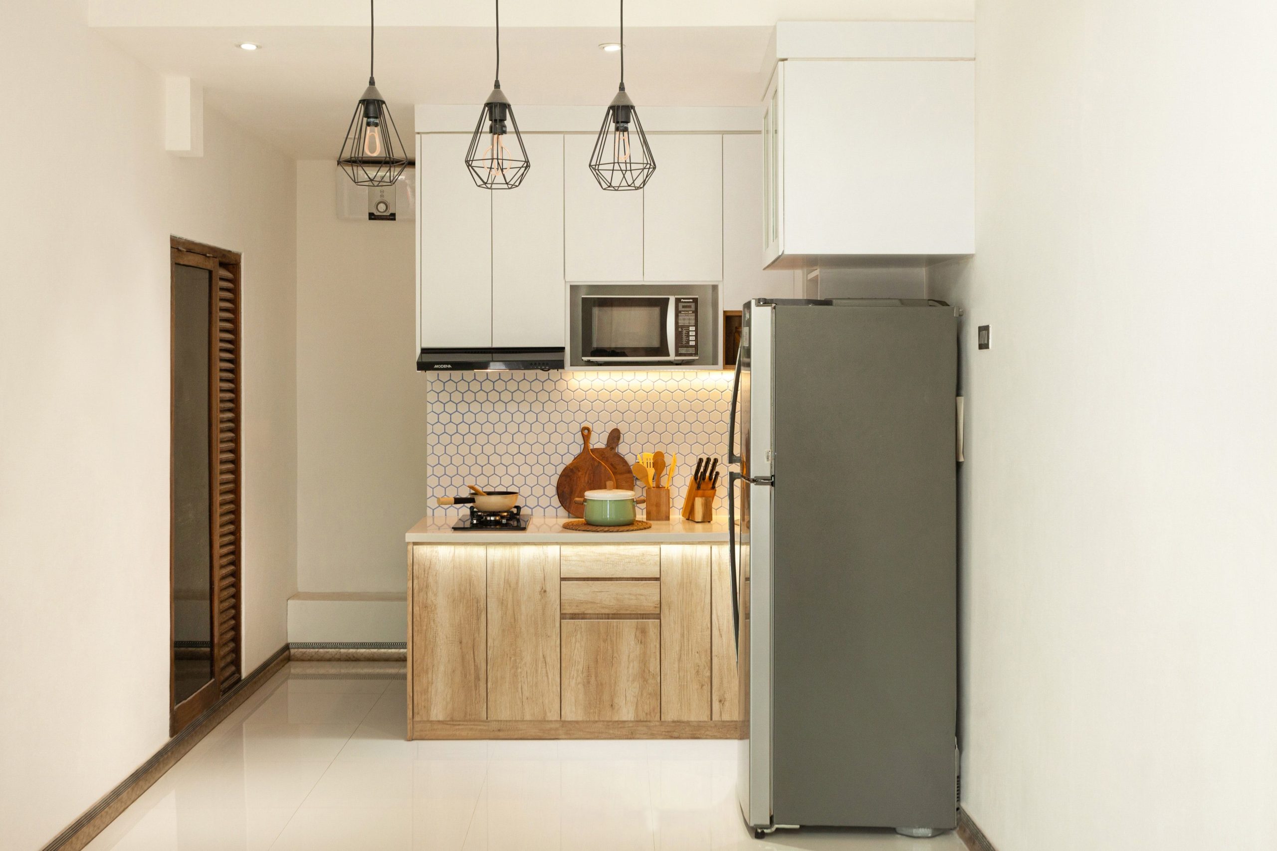Cuisine minimaliste élégante meubles bois design